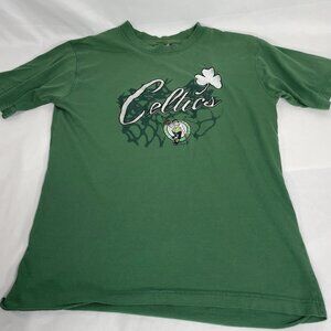 Vintage Boston Celtics T-Shirt - Distressed Green NBA - GUC/Play Condition